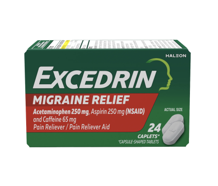 Excedrin Migraine Medicine Caplets for Migraine Headache Relief, 24 Count